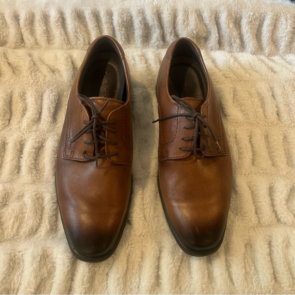 Ecco Men's Brown Leather Dress Shoes